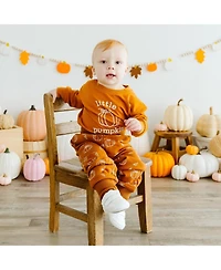 Sweet Wink Baby Boys Pumpkin Long Sleeve Romper