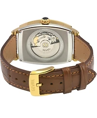 Gevril Men's Swiss Made Oculus Swiss Automatic Brown Italian Leather Strap Watch