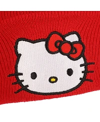 Hello Kitty Embroidered Character Face Cuff Beanie