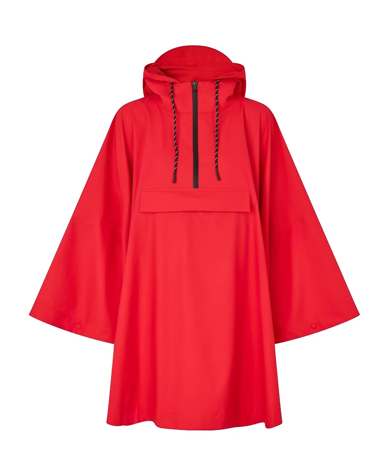 Masai Copenhagen Women's Zip-Front Hooded Water-Resistant Poncho