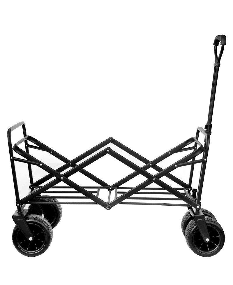 Mountaintop FedEx pickup only) Collapsible Folding Wagon Utility Outdoor Camping Garden Cart with Adjustable Handle