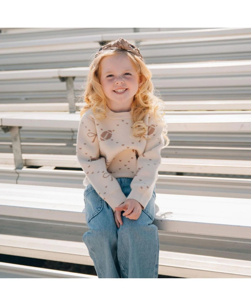 Sweet Wink Baby Girls Football Trellis Sweater