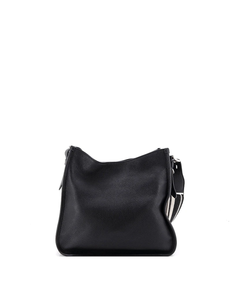 Pre-Owned Prada Medium Logo Strap Hobo Leather