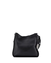Pre-Owned Prada Medium Logo Strap Hobo Leather