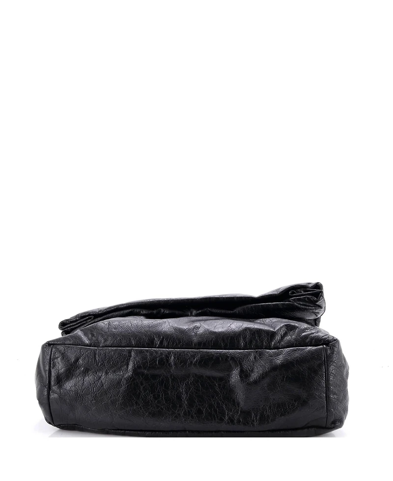Pre-Owned Balenciaga Large Monaco Chain Flap Shoulder Bag Leather