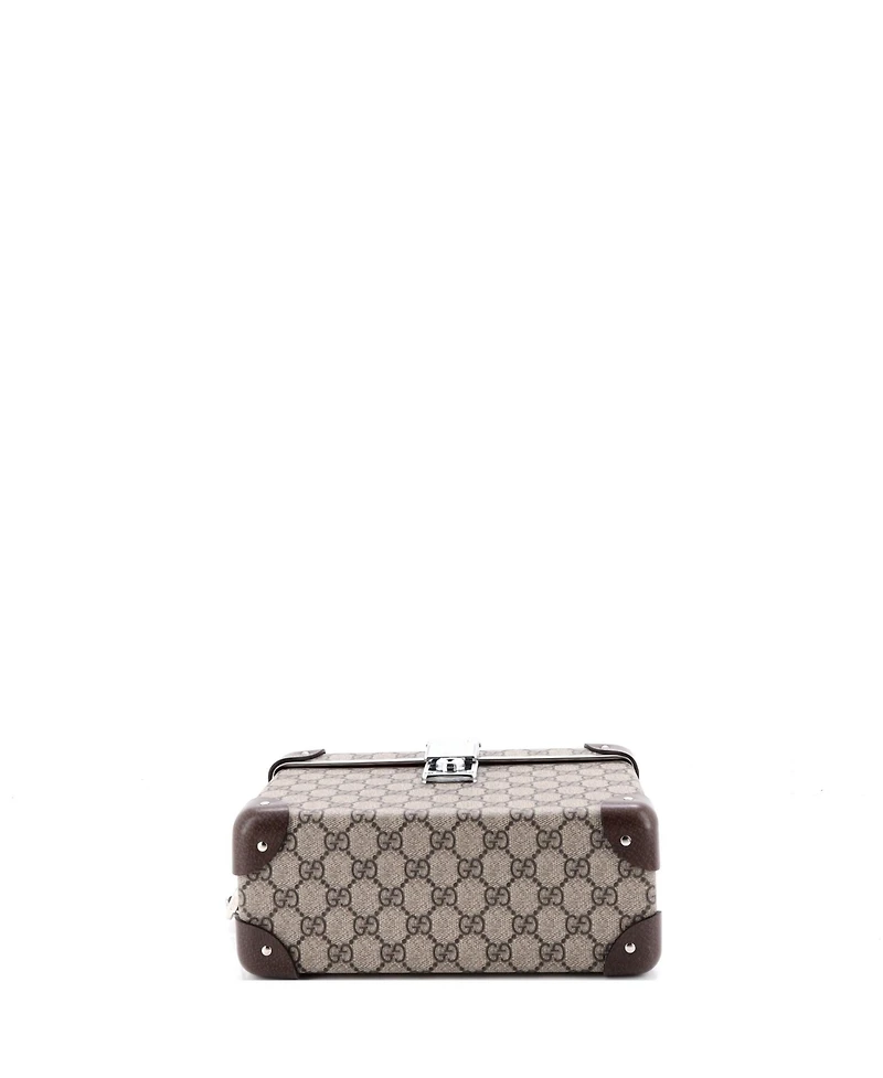Pre-Owned Gucci Bamboo Globe-Trotter Vanity Case Gg Coated Canvas
