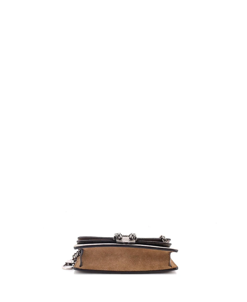 Pre-Owned Gucci Super Mini Dionysus Bag Gg Coated Canvas