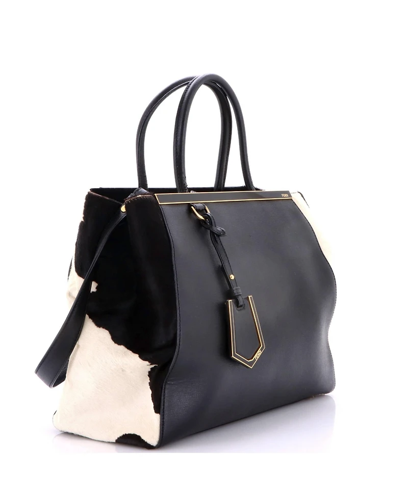 Pre-Owned Fendi Large 2Jours Bag Pony Hair and Leather