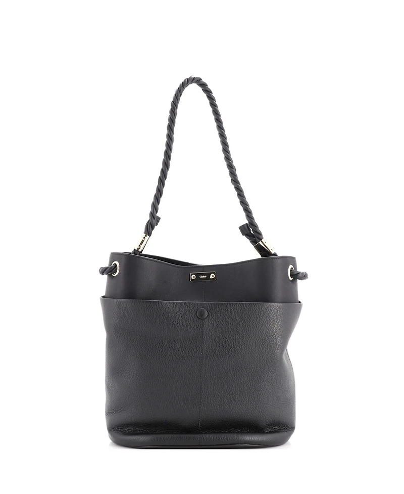 Pre-Owned Chloe Braided Handle Key Bucket Bag Leather
