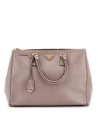 Pre-Owned Prada Large Double Zip Lux Tote Saffiano Leather