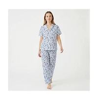Motette Women's Porcelain Vine Bamboo Pajama Set
