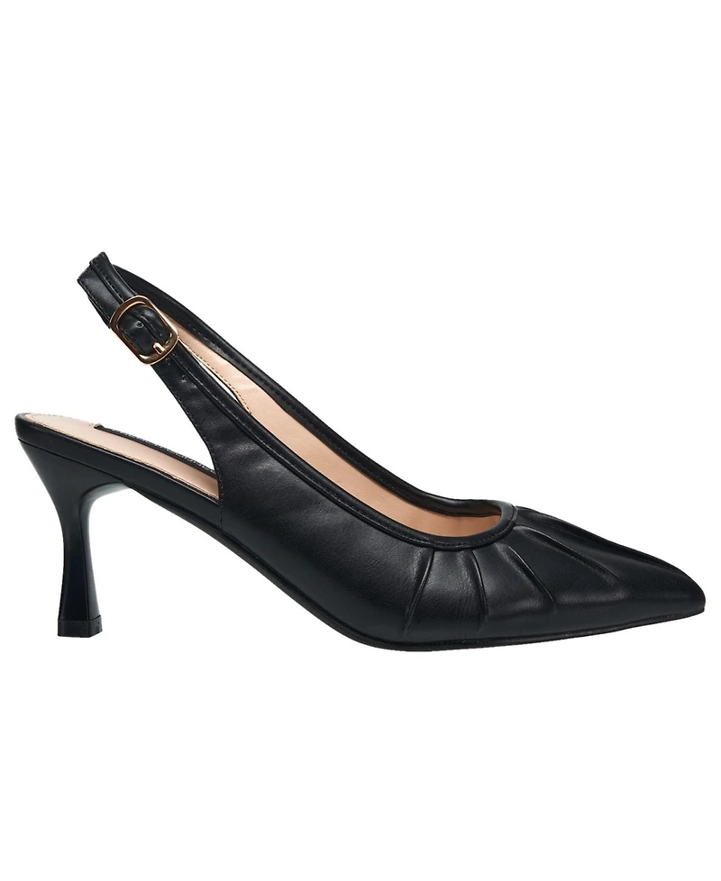 French Connection Women's Ruched Kitten Heel