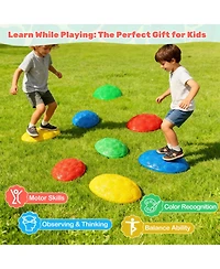 Sugift 8-Piece Non-Slip Sensory Kids Stepping Stones, Ages 3+
