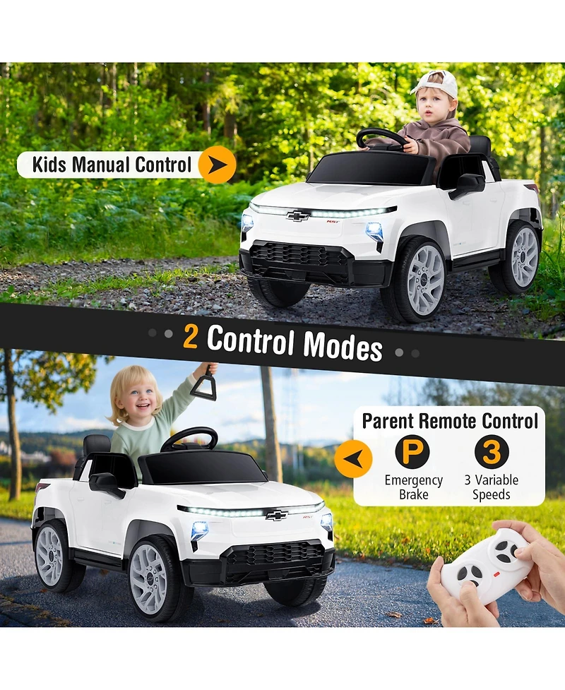Sugift 12V Ride-On Truck with Remote Control, Led Lights & Rear Storage, Ages 3-8
