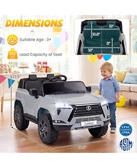 Sugift 24V 4WD Electric Ride-On Car with Remote Control, 44.5"L x 27.5"W x 23.5"H, One Rider, Ages 3+