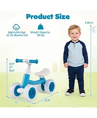 Sugift Baby Adjustable Light-Up Wheels Balance Bike, Ages 1+