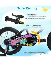 Sugift 16-Inch Kids' Bike with Training Wheels, Ages 4-7