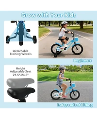 Sugift 16" Kids' Bike with Removable Training Wheels and Adjustable Seat, Ages 3+