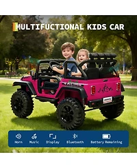 homfan 24V 4WD 2-Seater Ride-On Truck, Ages 3-8