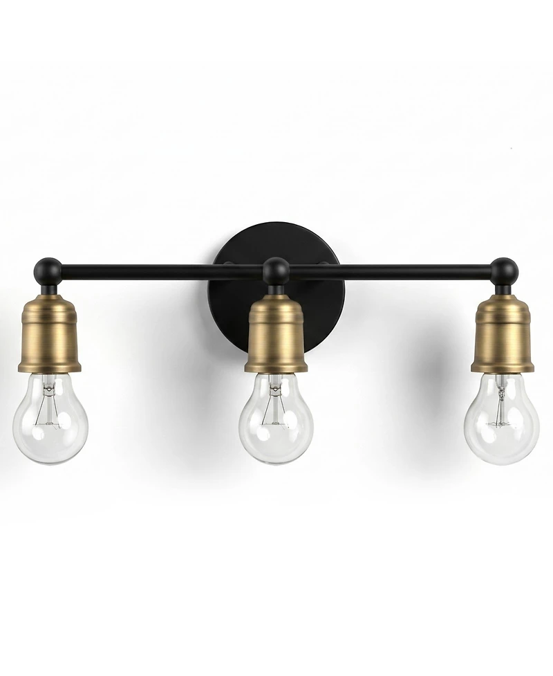 Busdays 3 Bathroom Vanity Light Industrial Farmhouse Wall Sconce Over Mirror for Bathroom Hallway Bedroom No Bulbs