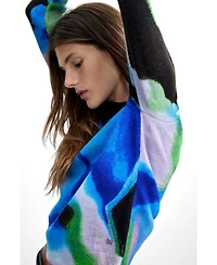 Desigual Women's M. C. Lacroix Abstract Print Fine-Knit Sweater