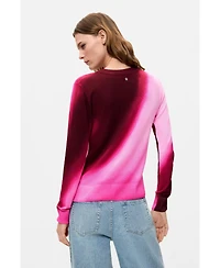 Desigual Women's Gradient Fine-Knit Crewneck Sweater