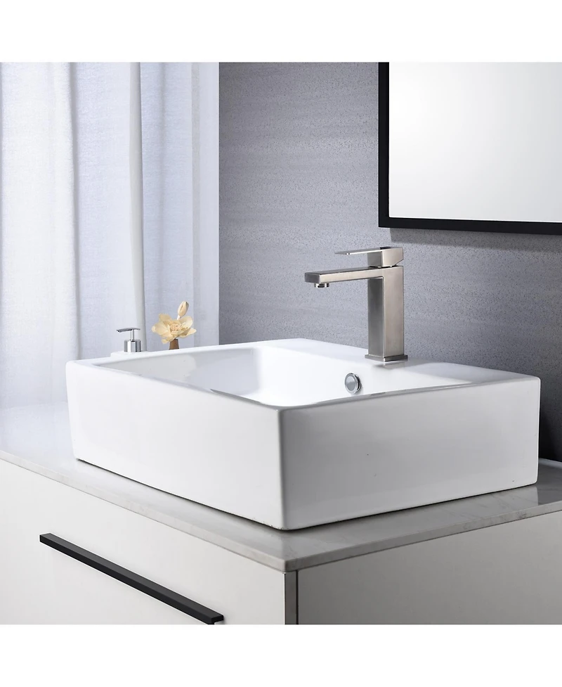 Busdays Single Handle Waterfall Spout Bathroom Faucet for Vanity Sink