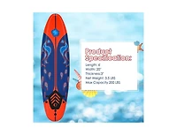 Hikeen 6 Feet Surfboard with 3 Detachable Fins