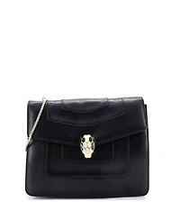 Pre-Owned Bvlgari Medium Serpenti Forever Square Shoulder Bag Leather