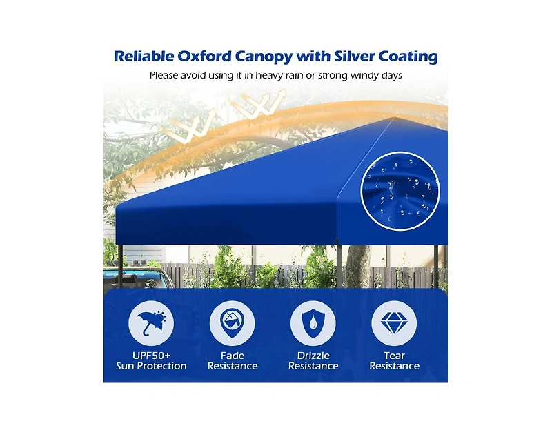 Boyel Living 10 X Feet Pop up Canopy Tent With Portable Carrying Bag And 8 Stakes
