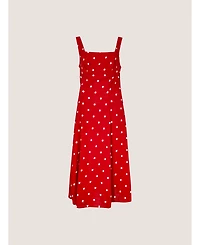 Apricot Women's Square Neck Midi Dress