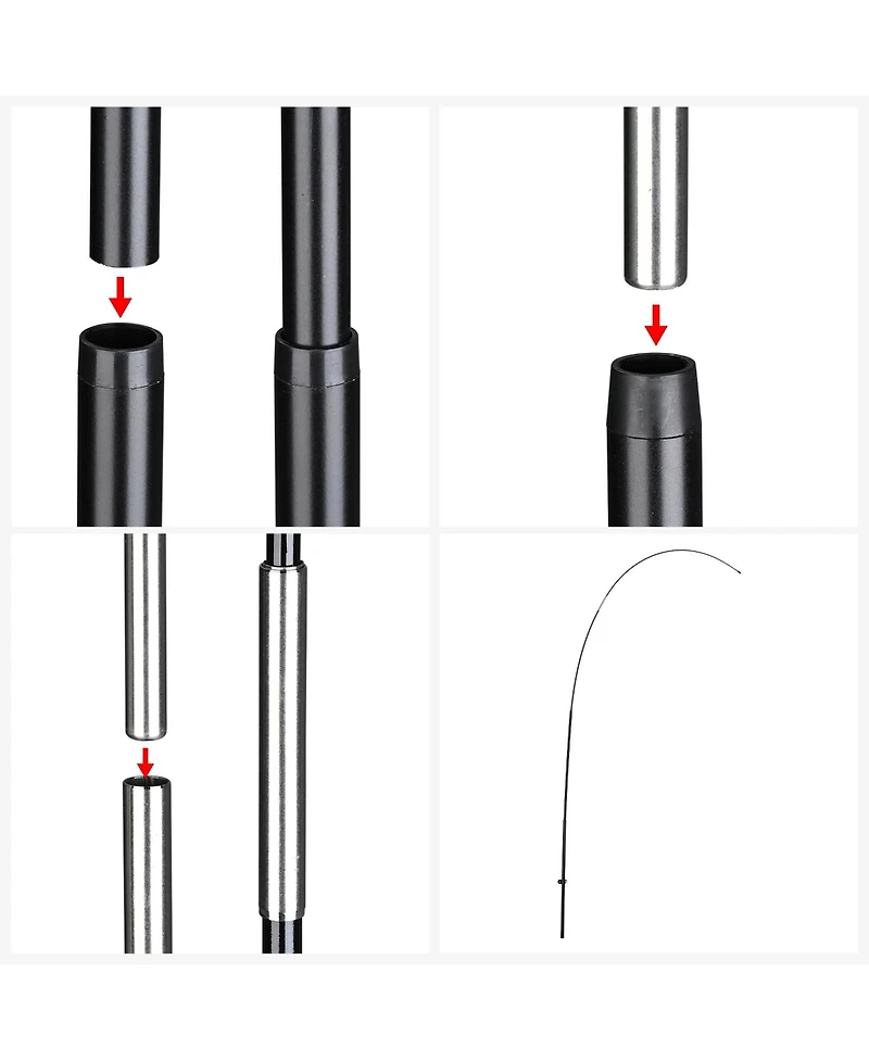 Instahibit Pack Feather Flag Pole Kit with Cross Base Stand and Weight Bag