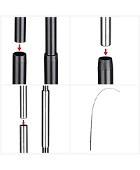 Instahibit Pack Feather Flag Pole Kit with Cross Base Stand and Weight Bag