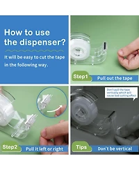 Danrong Pack Clear Tape With Refillable Dispensers Bulk For Office Home Craft Gift Wrapping