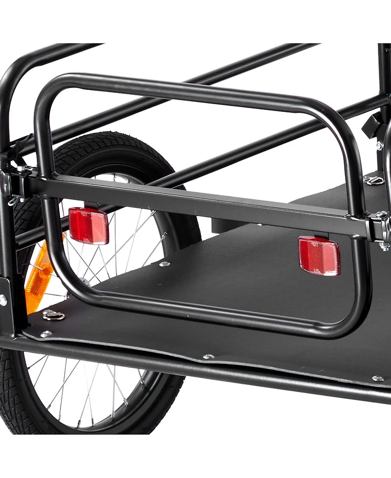 Mountaintop Bike Cargo Trailer,Heavy-Duty Foldable Bicycle Wagon Cart,Universal Quick Release Hitch,16"Wheels and Reflectors