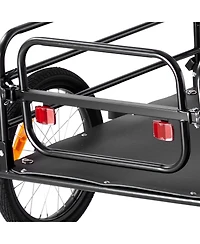Mountaintop Bike Cargo Trailer,Heavy-Duty Foldable Bicycle Wagon Cart,Universal Quick Release Hitch,16"Wheels and Reflectors