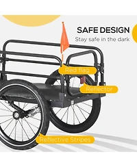 Mountaintop Bike Cargo Trailer, Wheels, Suspension, 88 lbs Load Capacity, Durable Transport Cart
