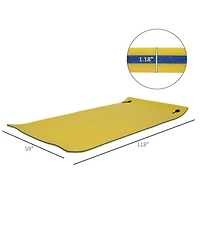 Hikeen Floating Water Mat 10' x 5' 3-Layer Pool Float Foam Raft Thick for Swimming Lake Ocean