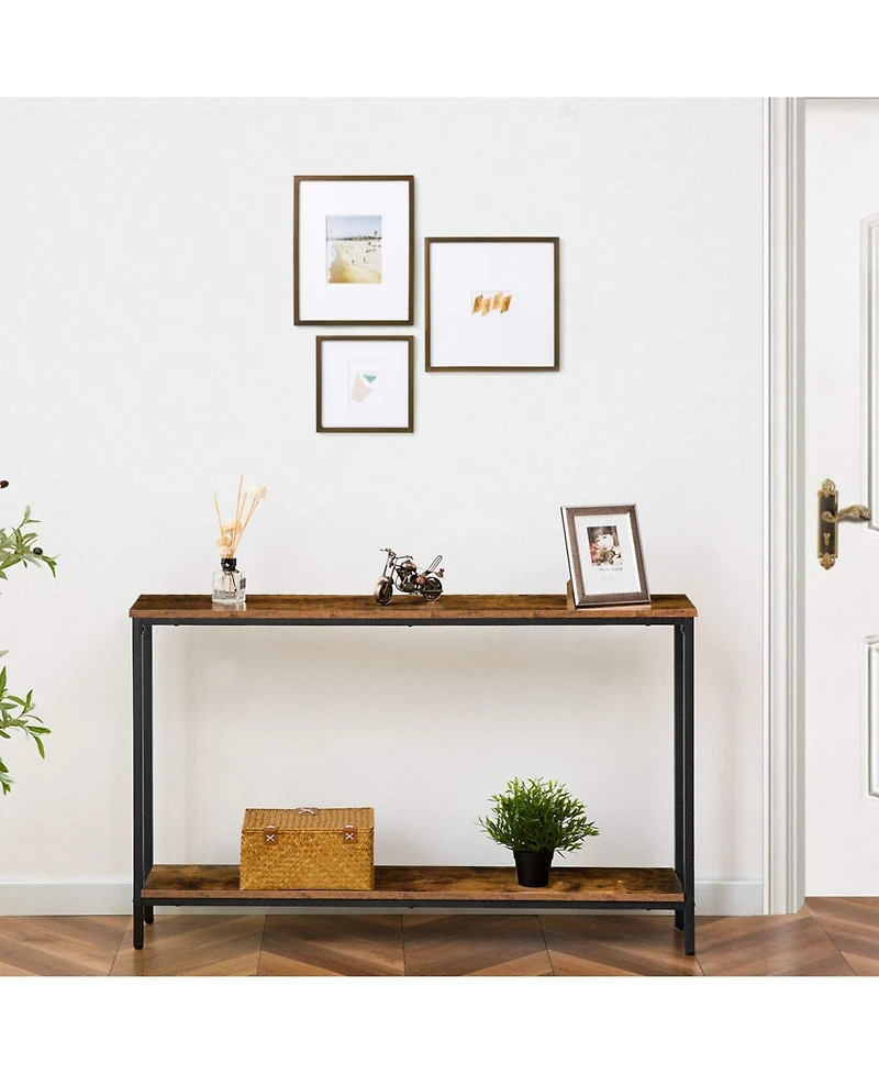 Slickblue Modern 47.2-Inch Narrow Entryway Table with Multi-Tier Shelves