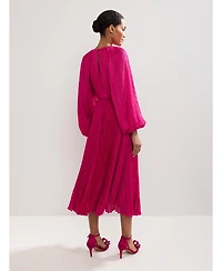 Phase Eight Women's Faye Textured Pleat Dress