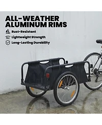Soozier Bike Cargo Trailer with Quick Release 16" Wheels