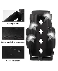 Piscifun 80L Tactical Hiking Backpack Durable Molle Webbing Usb Charging Port Outdoor Travel Gear