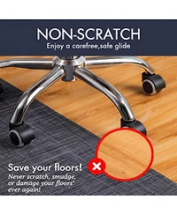 Danrong Heavy Duty Non-Slip Office Chair Mat for Hardwood Floors Silent Smooth Glide Floor Protector