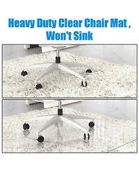 Danrong Large Anti Slip Hard Floor Chair Mat Protector Office Home Rug