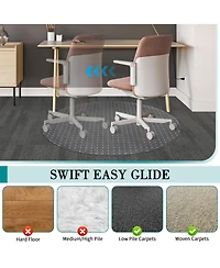 Danrong Office Chair Mat For Carpeted Floors Thick Sturdy Protector Easy Glide Home Gaming