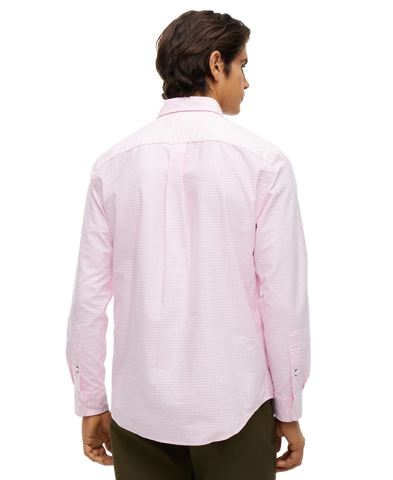Tommy Hilfiger Men's Gingham Long Sleeve Button-Down Oxford Shirt