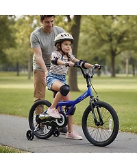 Hongge 18-Inch Kids Bike with Removable Training Wheels and Dual Hand Brakes, 132 lbs Capacity, Ages 4-8