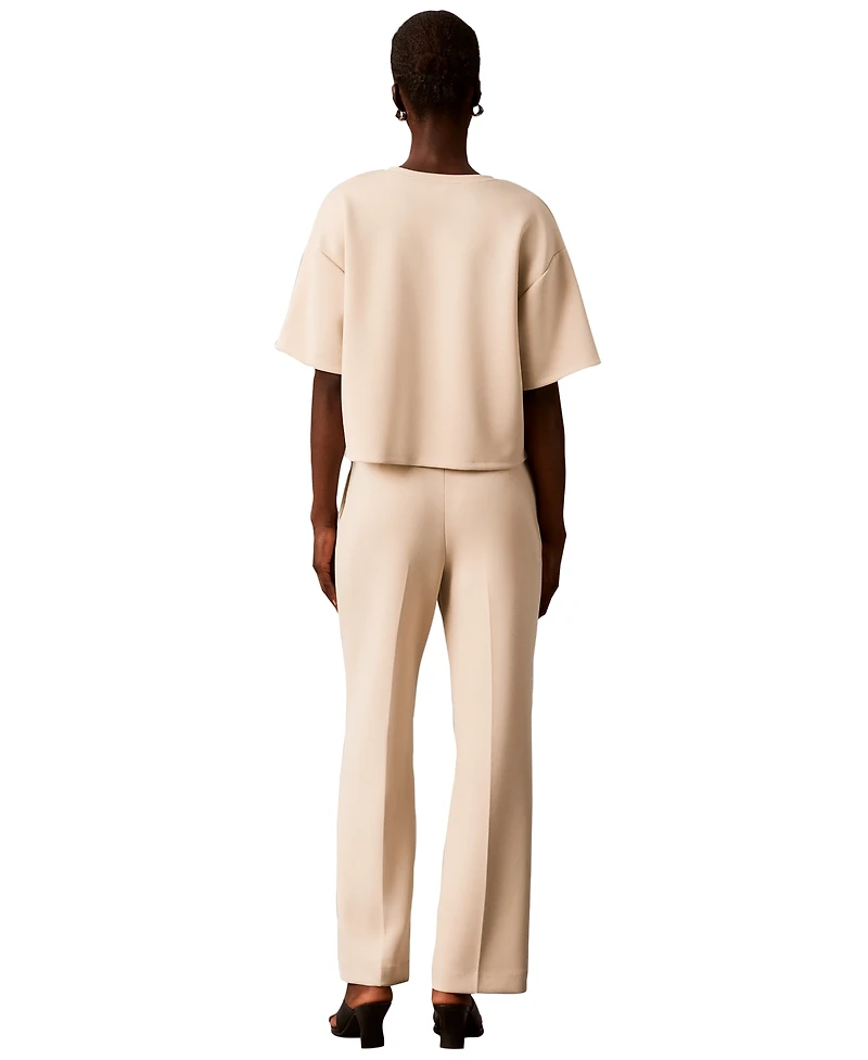 Calvin Klein Women's Pull-On High-Rise Wide-Leg Pants