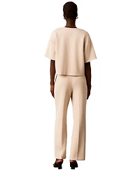 Calvin Klein Women's Pull-On High-Rise Wide-Leg Pants