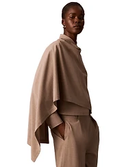 Calvin Klein Women's Long-Sleeve Point-Collar Scarf-Draped Front Blouse